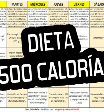 dieta 1500 calorías