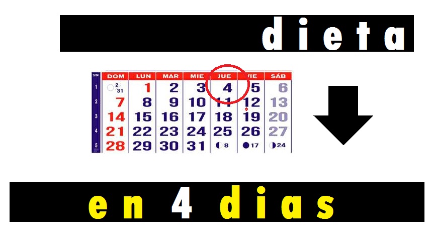 Dieta 4 días